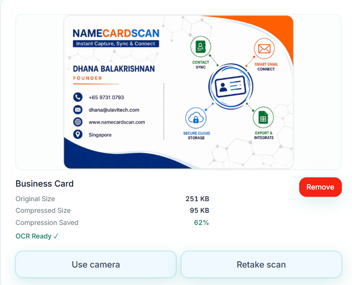 NCS Scan screen 1